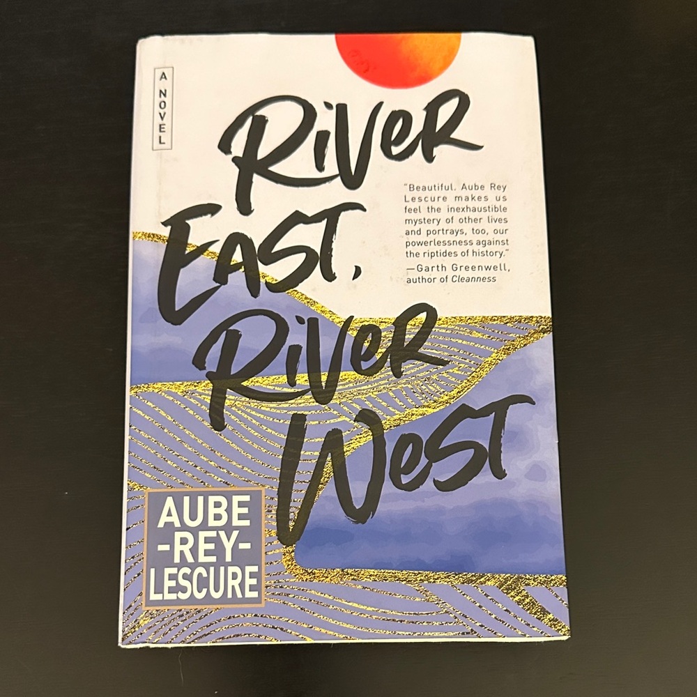 River East, River West Hardcover by Aube Rey-Lescure - White & Lavender Cover